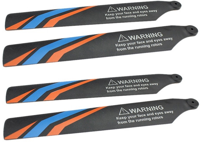 드론 날개 WLtoys XK K127 RC 헬리콥터 메인 블레이드 예비 업그레이드 부품 4 개, 1.As Shown