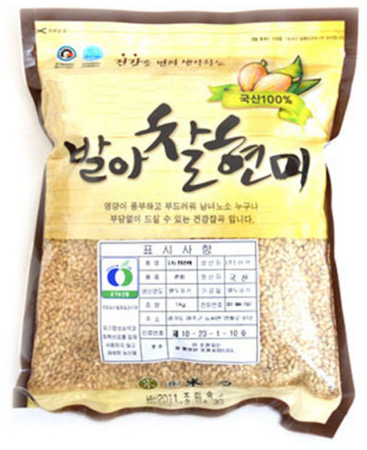 미력 일반 발아찰현미 1kg/발아현미, 1개