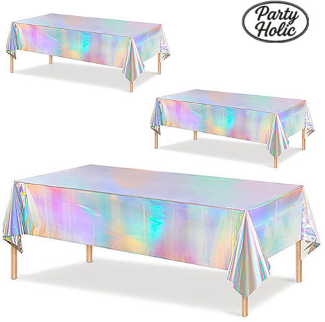 파티홀릭 생일파티 홈파티 식탁 테이블보 3p, 10번홀로그램, 3개