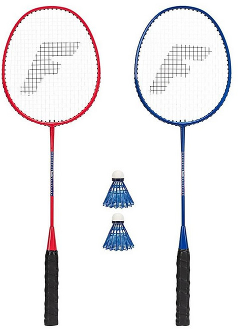 Franklin Sports 2인용 배드민턴 교체 세트 배드민턴 라켓 2개와 셔틀콕 2개 성인 및 어린이용 마당 게임, 2 Player Replacement Set – Am
