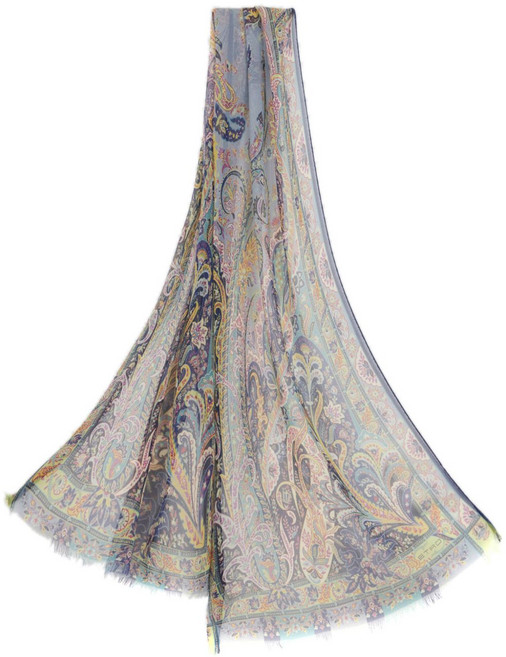 에트로 페이즐리 프린트 실크 스카프