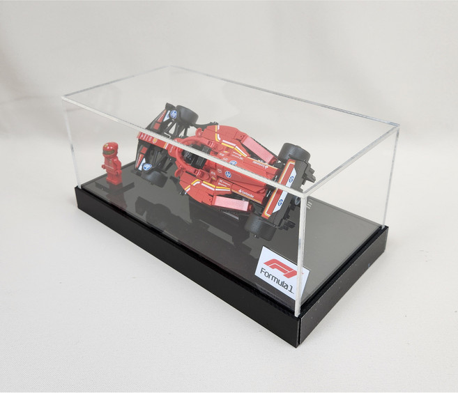 레고 77242 F1 페라리 스피드챔피언 전용 각도조절 케이스 ﻿[270 x 138 x 122﻿] (베이스 색상 선택가능), 검정베이스, 1개