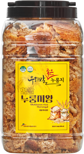 [쌍지뜰] 더욱 풍미깊은 찹쌀 누룽지왕, 1개, 1.2kg