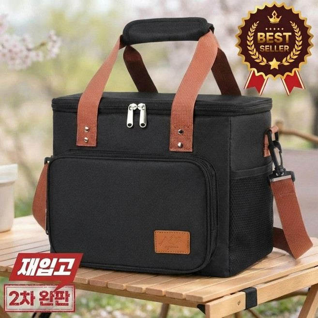 모에르 기능성에 디자인까지 예뻐진 2026년형 보온 보냉 가방, 1개, 블랙