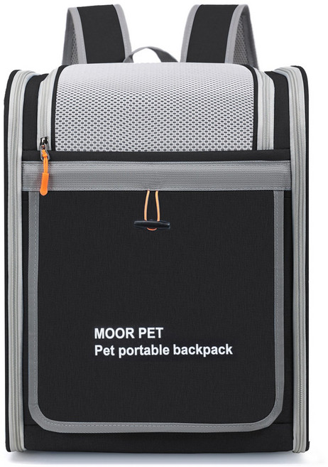 고양이 강아지 휴대용 가방 백팩 이동가방 반려동물 애완동물 외출 산책가방, 1개, 블랙