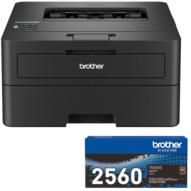 Brother 無線黑白雷射自動雙面印表機, HL-L2460DW+TN2560 1支