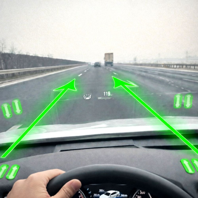솔레르 초보운전 운전감각 익히기 차폭감스티커 야광, 2세트, 형광색