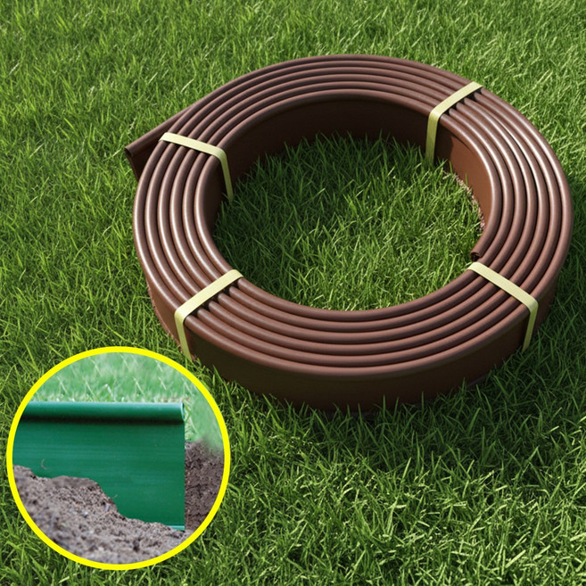 앞날창창 화단 경계 테두리 잔디 엣지 15cm x 10m, 브라운