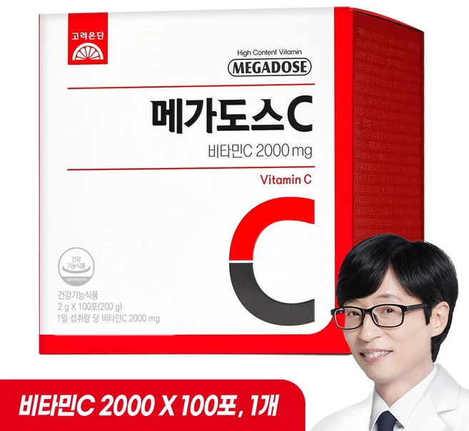 고려은단 메가도스C 비타민C 2000mg, 2g, 100개 - 쿠팡