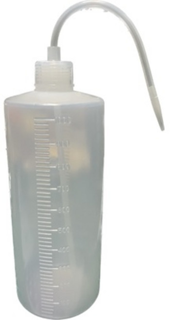 溪湖孔雀魚 豐年蝦(無節幼蟲)餵食瓶 洗滌瓶 塑膠洗瓶 半透明瓶身刻度, 白色瓶身,1000ml, 2個