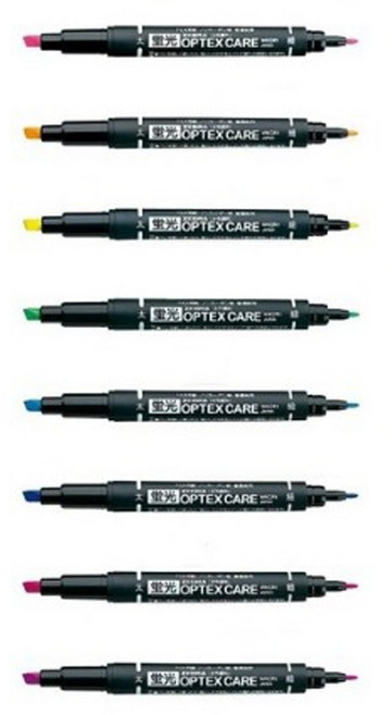 제브라 옵텍스 케어 형광펜, 다크블루