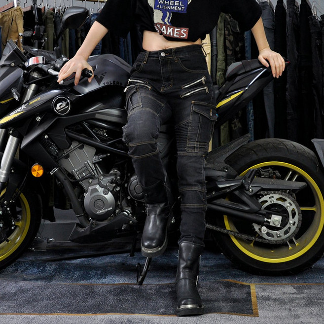 라이더잇템 여자 라이딩진 바이크바지 NEW 블랙진 오토바이 청바지 여성용, S(28), NEW블랙진
