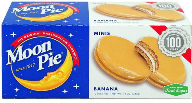 MoonPie 케이크 스낵 미니 문 파이 12개 박스 1팩 바나나