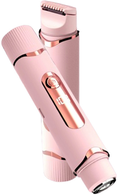 제모 셀프케어 2가지 모드 USB충전식 y존 겨드랑이 무선 모근제거기 듀얼 헤드 LED 디스플레이, 분홍색, 모근제거+제모면도기