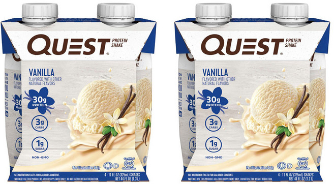 QUEST NUTRITION 蛋白奶昔飲 香草口味, 325ml, 8瓶
