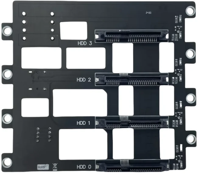 SAS/SATA 하드 디스크 백플레인 NAS 스토리지 서버 확장 탄탈륨 커패시터 SFF8643 인터페이스 4베이, 03 SAS4.5