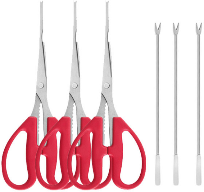 게가위 C타입 레드 3개 + 게포크 A타입 3개, 1개