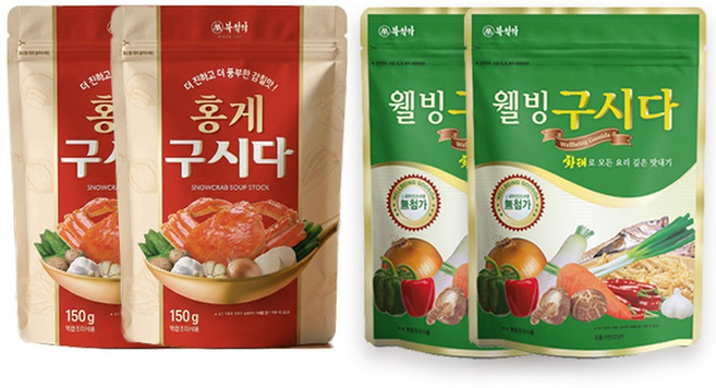 북설악 웰빙구시다 150x2 + 홍게구시다 150x2, 150g+150g, 4개