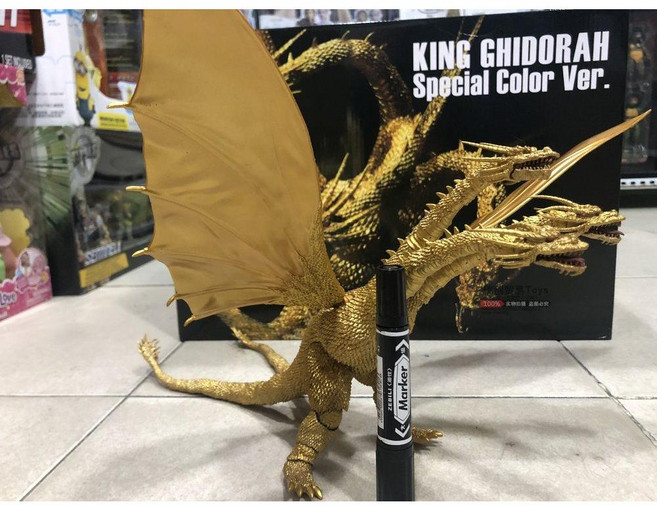 킹기도라 고질라 장식품 키덜트 몬스터 대형 장식용 피규어, A. 세 머리 용 새 박스