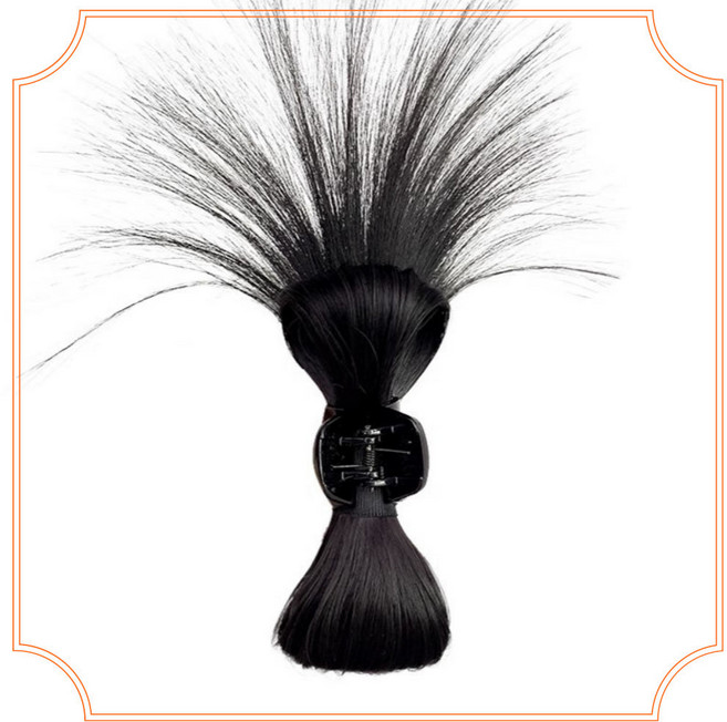 [1+1] 블체 가시 머리 집게핀 가발 자연스러운 반묶음머리핀 4color, 1개, 1+1블랙