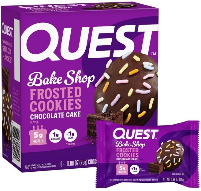 퀘스트뉴트리션 프로스트 쿠키 초콜릿 케이크 8개입, 200g, 1개 - 쿠팡