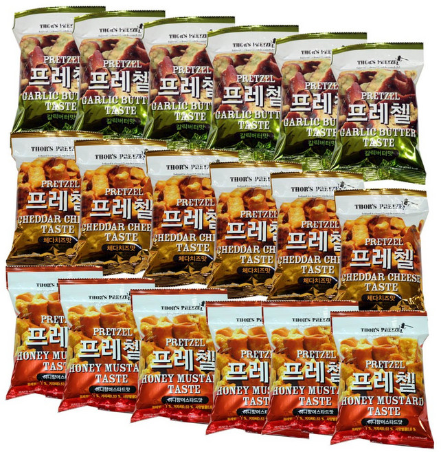 위너스 프레첼 3가지맛, 18개, 85g