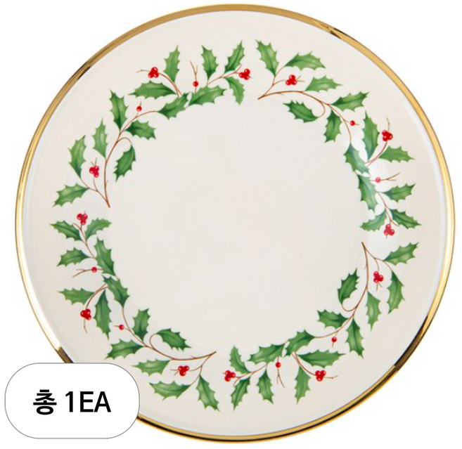 레녹스 홀리데이 샐러드 플레이트, 혼합 색상, 1개