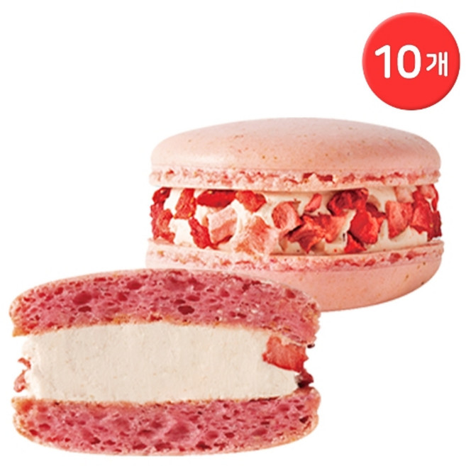 기타 CJ프레시웨이 수제마카롱 딸기 18g 10개, 딸기18gx10개, 딸기18gx10개
