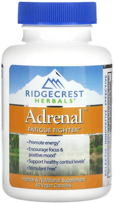 RidgeCrest Herbals 어드레날 퍼티그 파이터 베지캡슐 60정, 1개 - 쿠팡