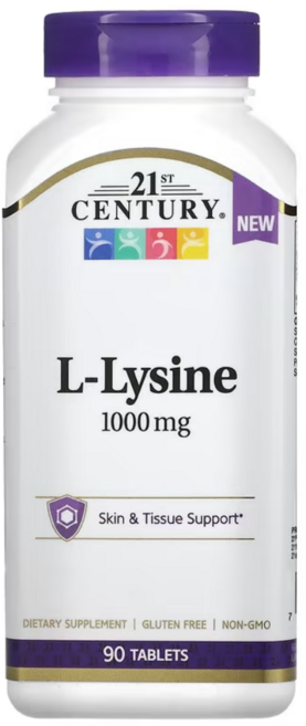 21세기센트리 라이신 1000mg 90정 리신 아르기닌 헤르페스 아미노산 글루텐프리 단백질, 1000 mg, 1개