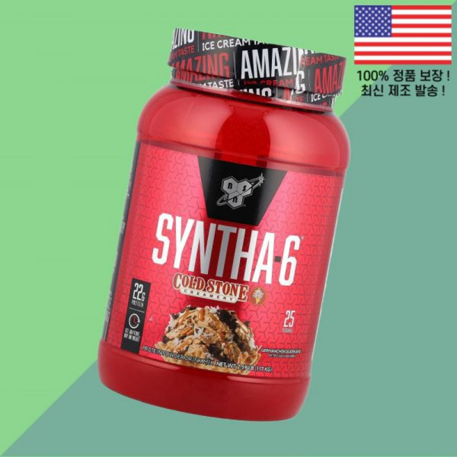 BSN 신타 6 콜드 스톤 크리머리 저먼초콜라테케 2.59파운드 1.17kg Syntha Cold Stone Creamery Germanchokolatekake 2.59lb, 1