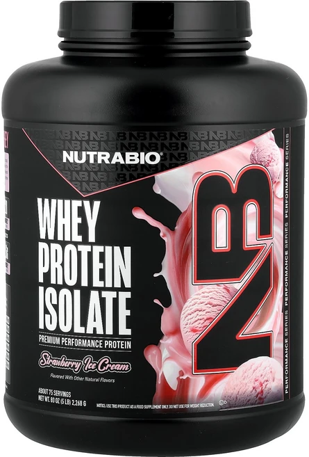 뉴트라바이오 NutraBio 분리유청단백질 딸기 아이스크림 2 268g5lb123610원산지:기타, 1개, 2.268g - 쿠팡