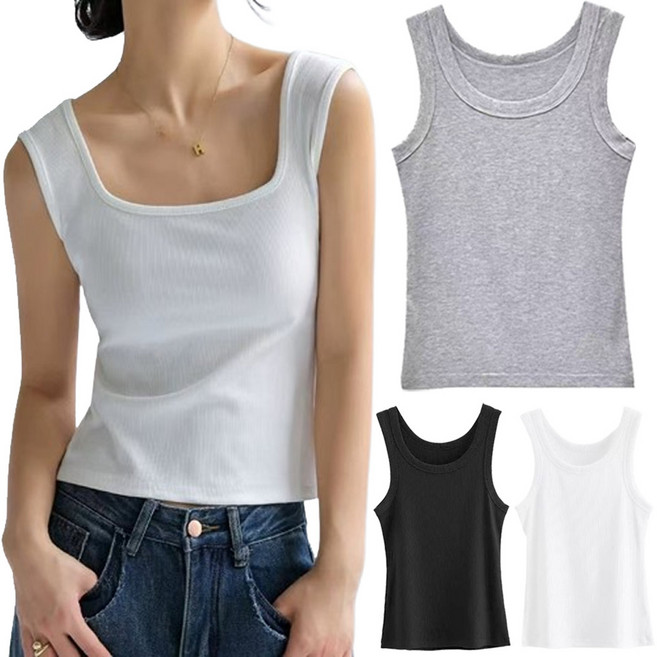 루이스 여성 나시 3매세트 여성 끈런닝 이너나시 빅사이즈