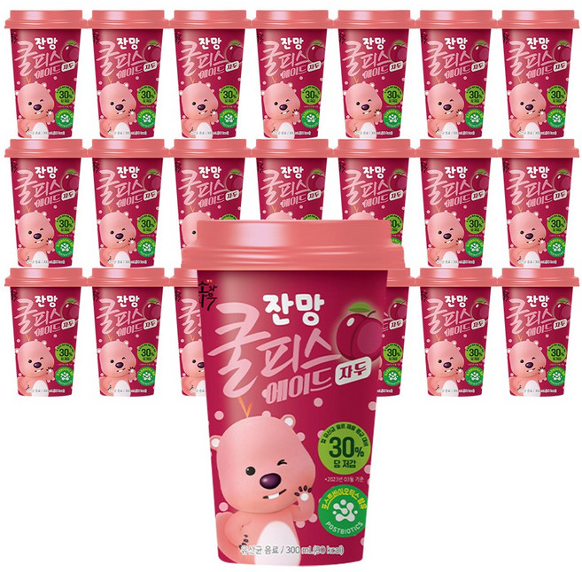 소와나무 쿨피스 에이드 자두맛, 300ml, 24개