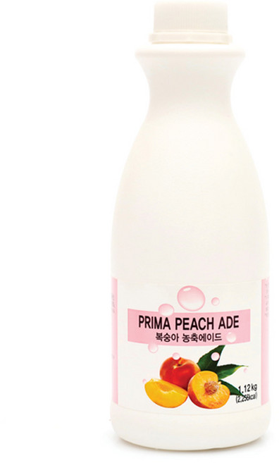 [프리마]복숭아 농축 에이드 1.12kg 카페 재료 원액