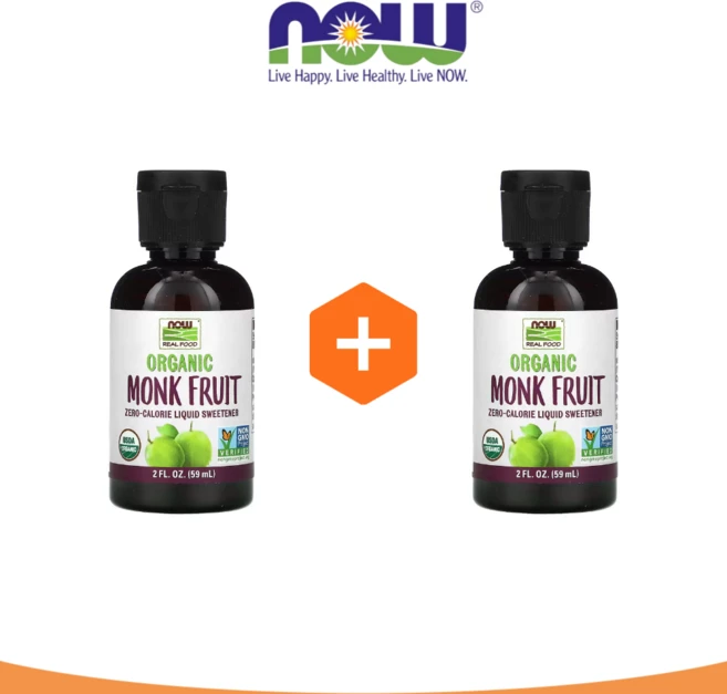 1+1 나우푸드 오가닉 몽크 과일 액상 59ml, 2개 - 쿠팡