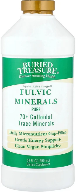 Buried Treasure Fulvic Minerals Pure 33 fl oz (990 ml), Buried Treasure, Fulvic Minera, 1, 990ml - 쿠팡