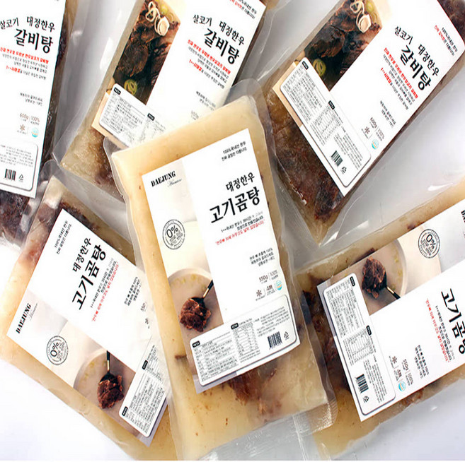 [우체국쇼핑]대정한우 1++한우 보양식세트 총6팩 (갈비탕3팩+사골고기곰탕3팩), 1개