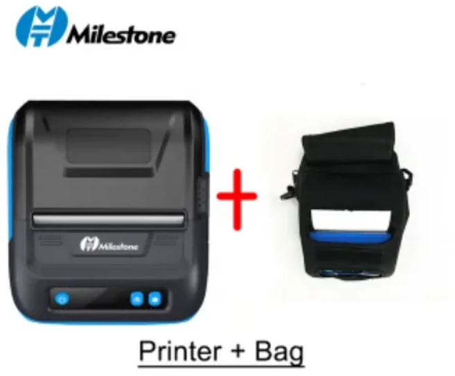 Milestone 80mm Mobile PortableThermal Direct Label Printer Bluetooth Pocket Printer Receipt 2 in AP, 02 기타, 01 CHINA, 02 EU 플러그, 03 기타