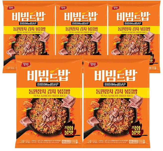 동원 양반 비빔드밥 참치 김치 볶음밥 420g, 5개