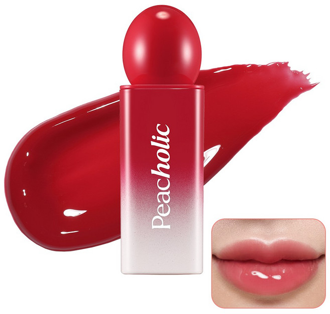 피치홀릭 워터 글로우 립틴트 미니 물광틴트 입술볼륨 물틴트, 퓨어베리 레드, 4.5g, 1개