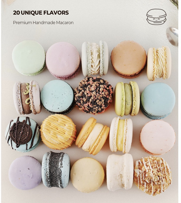 설몽당 수제 마카롱 뚱카롱 8구 12구 선물세트, 12개, 28g