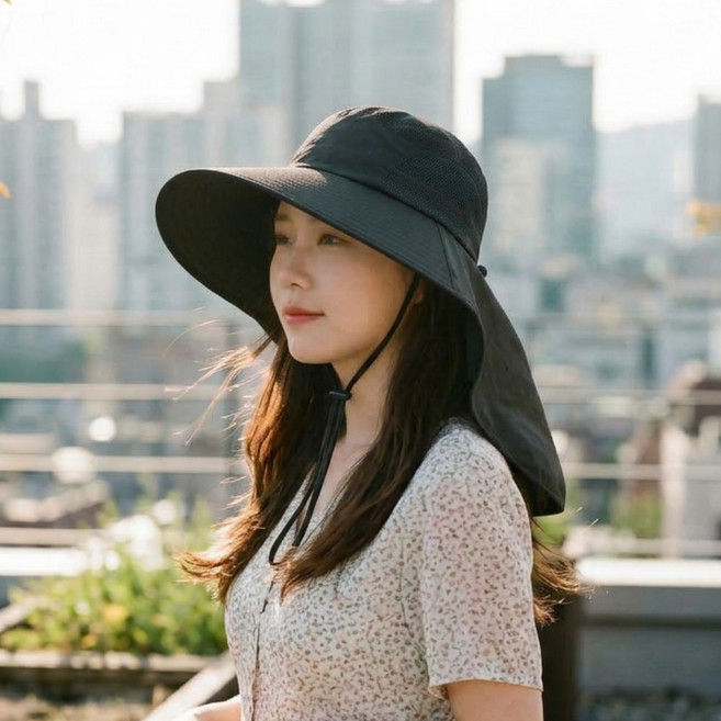 데일리숨 남성 여성 챙넓은모자 햇빛차단 모자