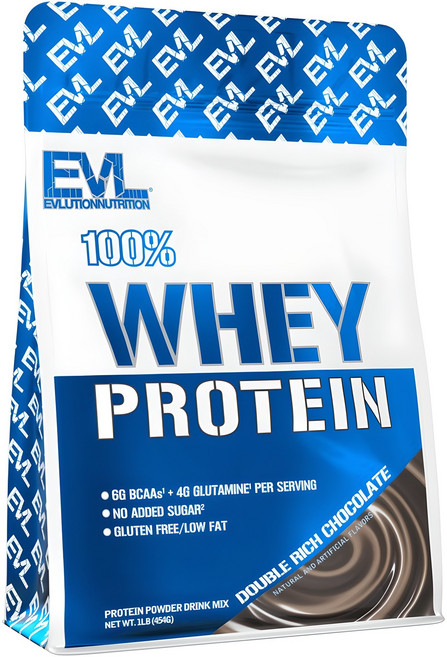 Evlution Nutrition 웨이 프로틴 더블 리치 초콜릿 맛, 1개, 454g