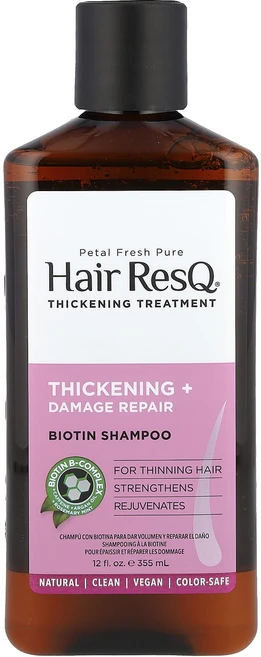 Petal Fresh Hair ResQ® 비오틴 샴푸 모발 강화 + 손상 리페어 355ml(12fl oz), PetalFreshHairResQ비오틴샴푸모발강화손상리, 1개, 355ml - 쿠팡