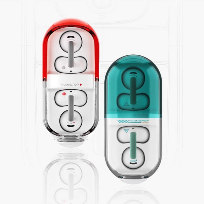 수월우 이어폰 MOONDROP PILL 음악 캡슐 OWS 오픈형 블루투스 6.0 무선 스포츠 러닝 귀걸이형 이어폰, 화이트 그린