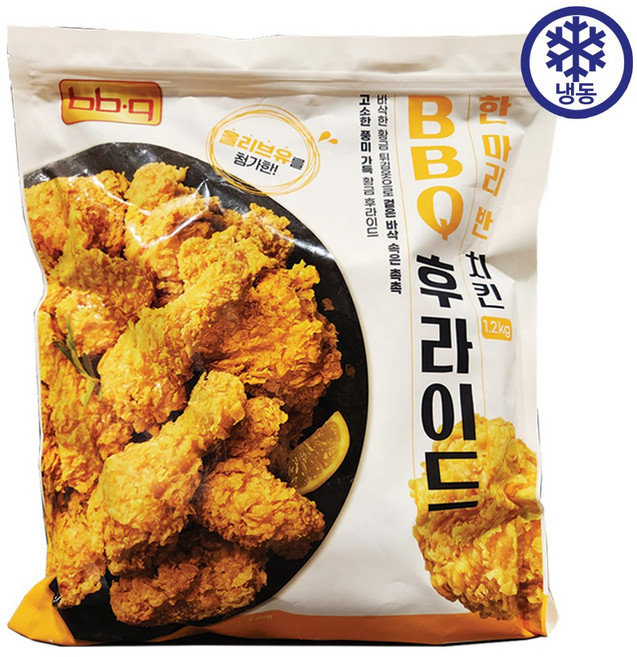 bbq 비비큐 후라이드 치킨 1.2kg, 1개