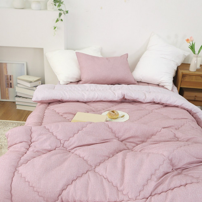 코코 차렵이불 베개커버 세트 국산 사계절 먼지없는 세미마이크로 3colors SS Q 싱글 퀸