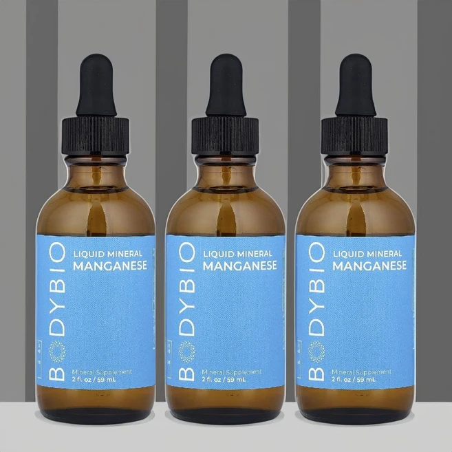 바디바이오 액상 망간 미네랄 효능 Manganese BodyBio 59ml 3병 - 쿠팡
