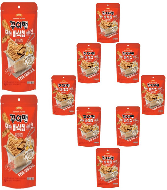 꾸이맨 바삭칩, 10개, 70g